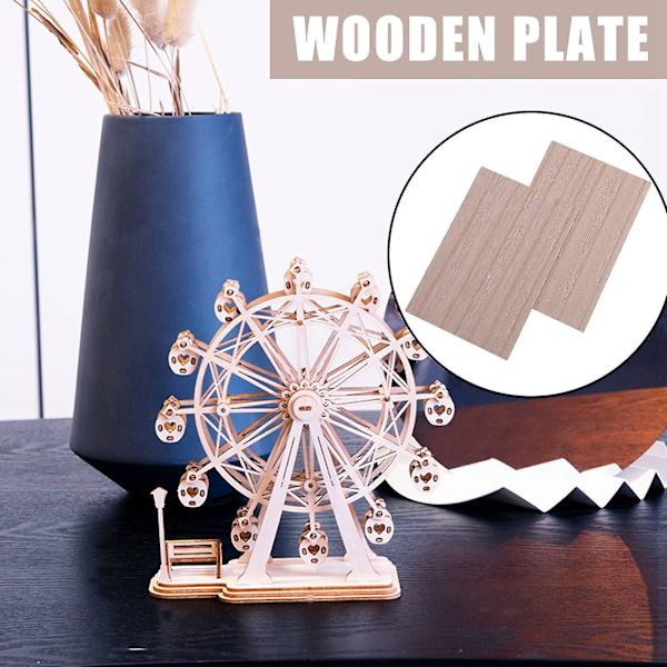 10 st Balsa träplattor Träplatta 150*100*2mm Kompatibel Hus Skepp Hantverk Modell Diy（Träfärg）