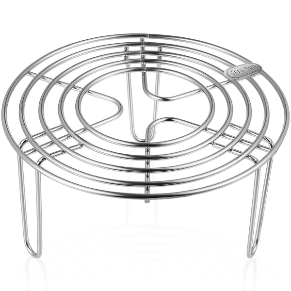 Stainless steel steaming rack round cooling rack for steamed canning cooking and baking (16X16X7CM, as shown in the picture)