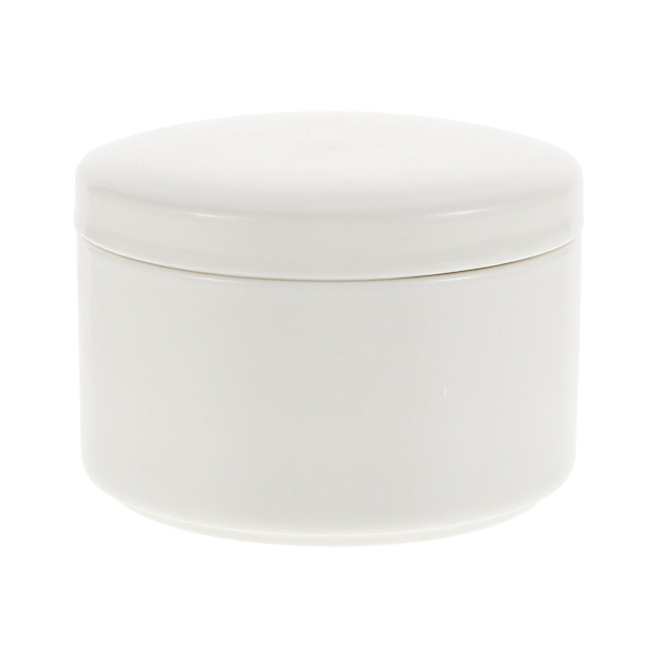 Keramisk ringask smyckeskrin utsökt örhänge förvaringslåda förvaringslåda (vit) (7.6X7.6X5.5CM, vit)