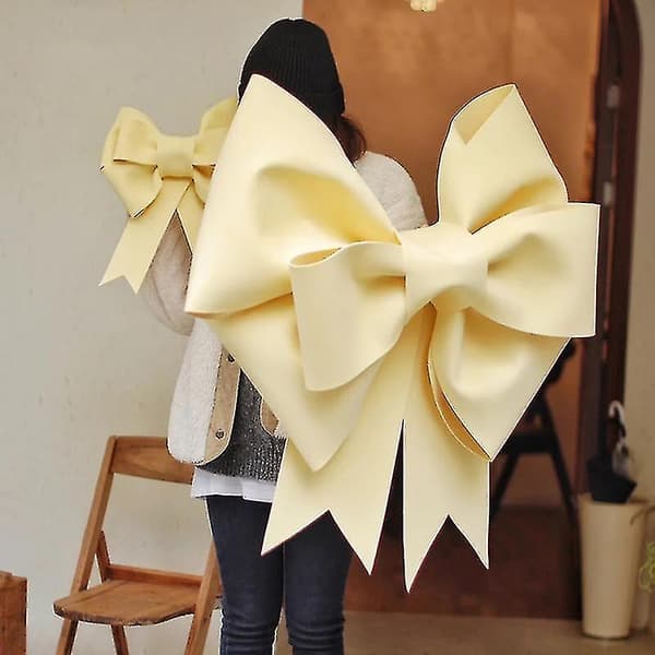Diy juldekoration stor rosett butik display bröllopsbåge festlighet（svart）
