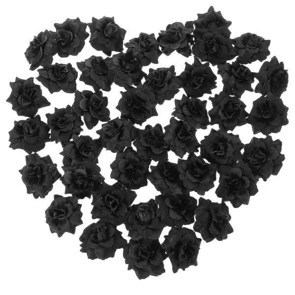 50 Silkkiruusun päähattu Vaatteet Albumin koristelu (musta) musta)