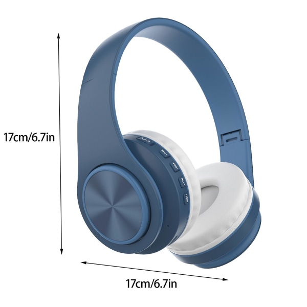 Bluetooth-headset med mikrofon Trådlöst headset med mikrofon Bluetooth 5.0-headset 10 timmars arbetstid Brusreducerande Bluetooth-headset (Blå)