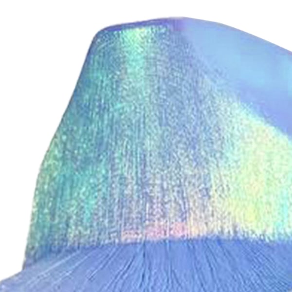 Neon Sparkly Glitter Space Cowboy Hat - Hauska Metallinen Holografinen Party Disco Cowgirl Hat (sininen)