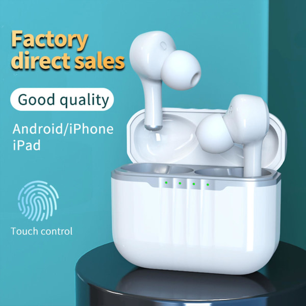 J7 Bluetooth-headset trådlöst in-ear ANC/ENC dubbla mikrofon brusreducerande Bluetooth-headset privat modell (vit)