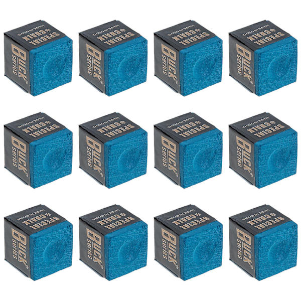 12 kappaleen liitupaketti biljardipöydän liitu liitu biljardi tarvikkeet (2,5 x 2,2 cm, sininen)