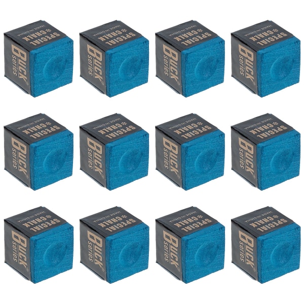 12 Pack Cue Wipe Liitu Biljardipöytä Kivat Liitu Biljarditarvikkeet (2,5X2,2cm, Sininen)