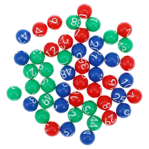 49 deler tennistilbehør nummererte baller lotteriballer bingoburballer flerfargede bingoballer (0,8X0,8X0,8CM, flerfarget)