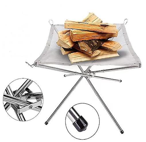 Campfire Campfire Garden Heater Rack Fire Pit Stand Fällbar Vedspisar Rack Utomhus Campfire Ram
