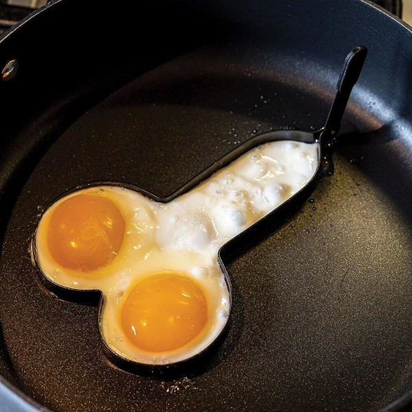 Morsom eggfrityrkoker, stekt eggform, eggering, profesjonell pannekakeform med håndtak for stekt egg（A）