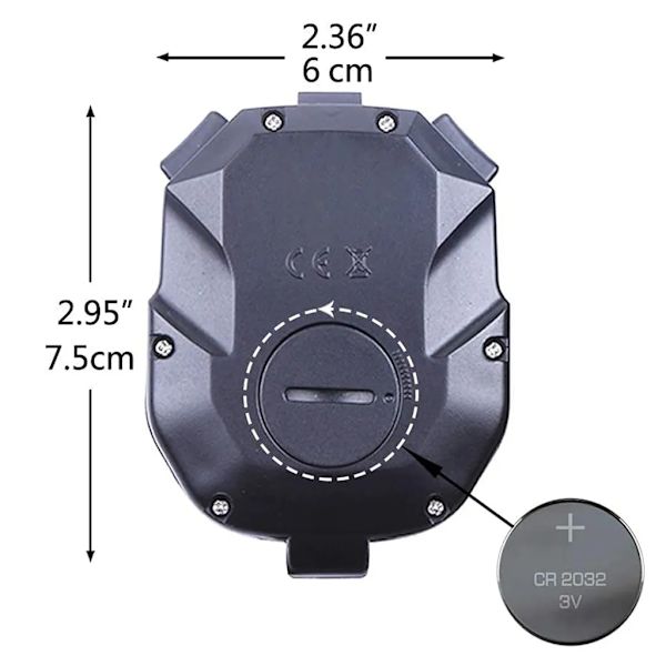 Digital Stoppur Sports Timer Klocka Multifunktion Fickur Digital Stoppur Visning av 100 Banor