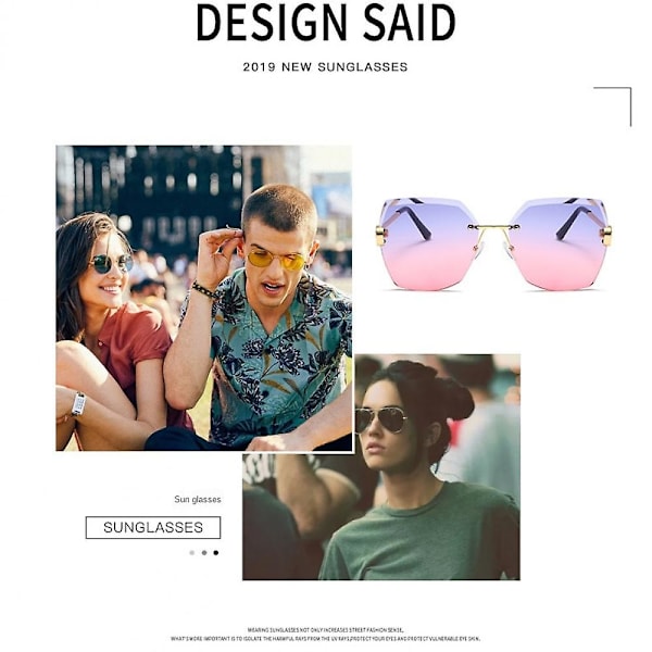 Fashionabla solglasögon för kvinnor, uv400-skyddssolglasögon med färgade speglade linser, polariserade solglasögon för dagligt bruk och sociala evenemang (lila rosa)