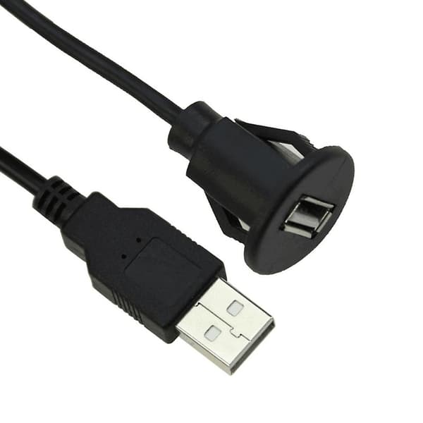 Premium USB-hane till USB-hona förlängningskabel för instrumentpanel (2 m)