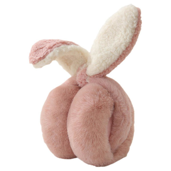 Vinteröronmuffar varma öronmuffar tecknad plysch öronmuffar plysch öronmuffar utomhus öronmuffar rosa)
