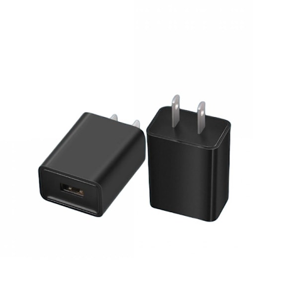 Kompatibel med USB-laddare, 3c-certifierad och 5v2a levereras med Android-kabel (boxed), laddning av flera enheter, idealisk för resor (2 st) (svart)