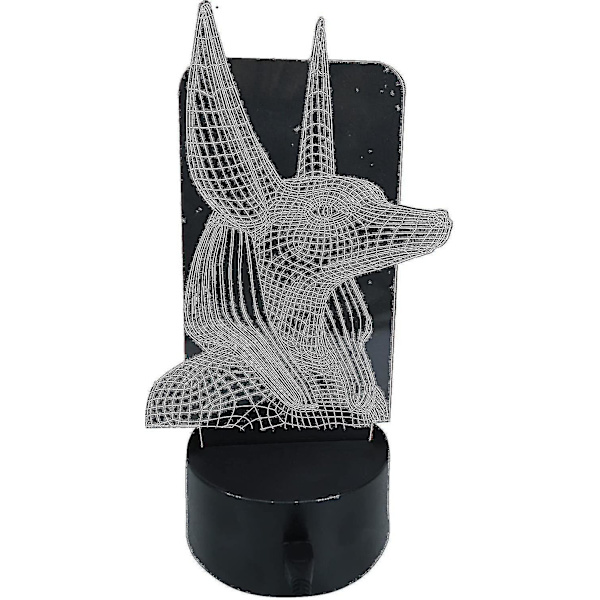 Wekity Gammel Egyptisk Gud For Efterlivet Anubis Sjakal Hund Graveret Klart Akryl Glas Led Nattelys Hilsen Multi Farve Nattelys Usb