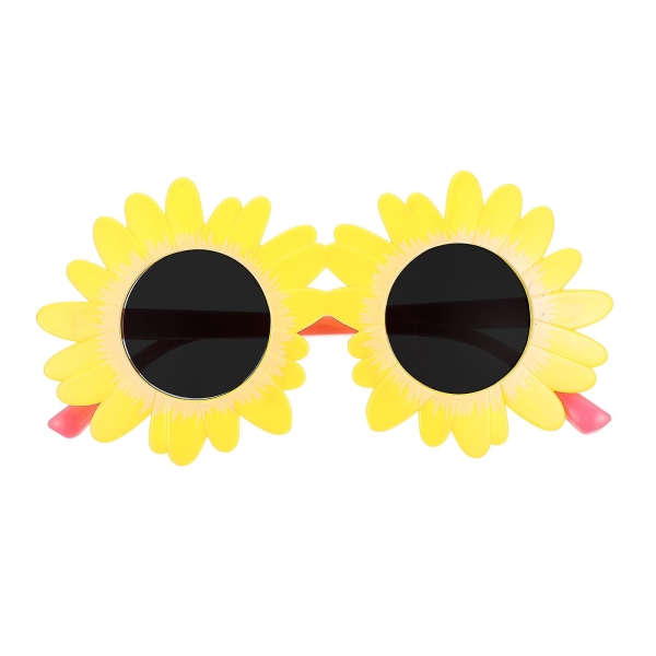 1 par fasjonable blomstersolbriller, utsøkte festsolbriller for barn (14.30X6.80X3.00CM, gul)
