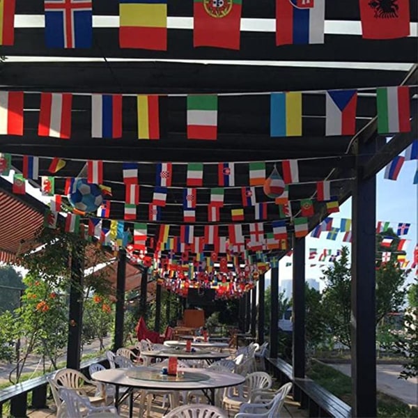 100 länder String Flag International Bunting Vimpel Banner Dekoration