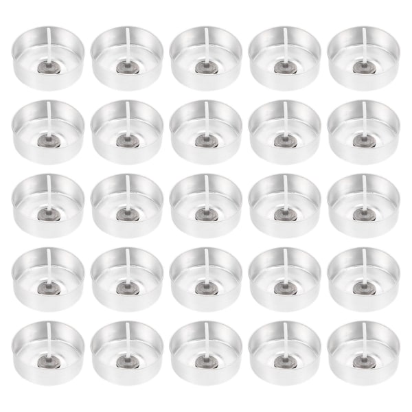 100 sæt aluminium fyrfadskopper fyrfadslys tomme æsker til fremstilling af stearinlys (1,5X3,8X3,8CM, som vist på billedet)