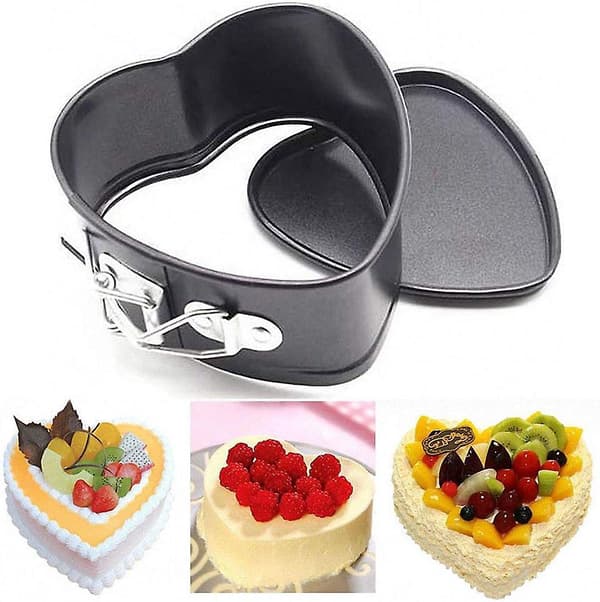 Mini Non-Stick Hjerte Springform PanNon-stick Springform Pan DIY Hjerteformet Kageform