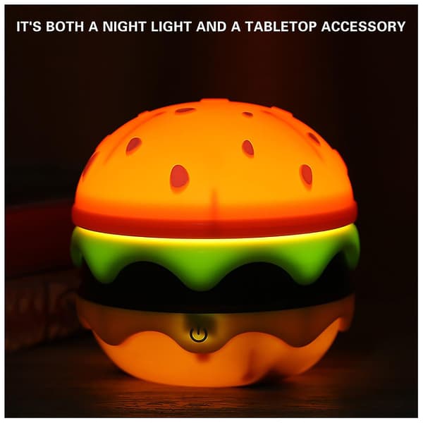 Burger-yöpöytävalaisin Burger-pöytävalaisin Retractable Soft Bracket Light Bending Light Light Gift Light