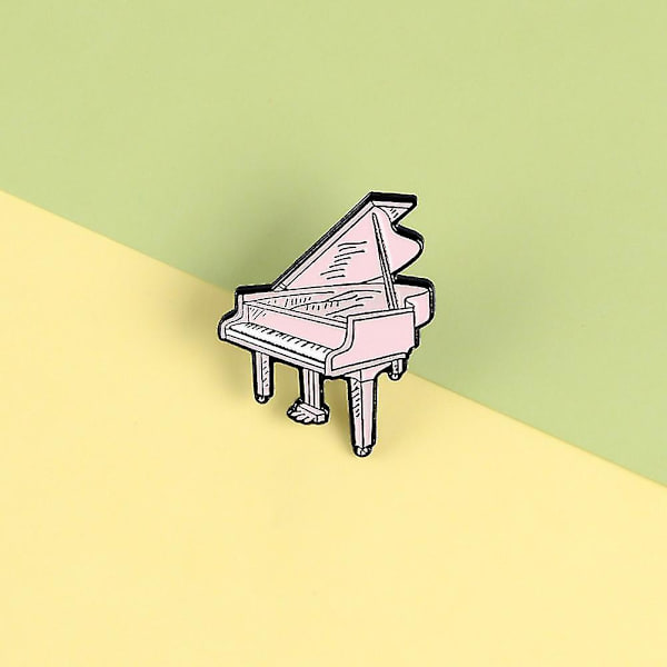 Sinknap Cartoon Unisex Pianoformad emalj brosch pin musikälskare väska hatt badge present