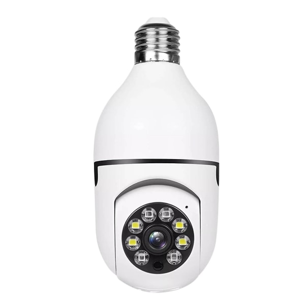Bulb Camera 2,4GHz WiFi Outdoor, 1080P E27 Bulb Camera Security Camera, Indoor 360 Home Security Camera, Full Color Day And Night（A）