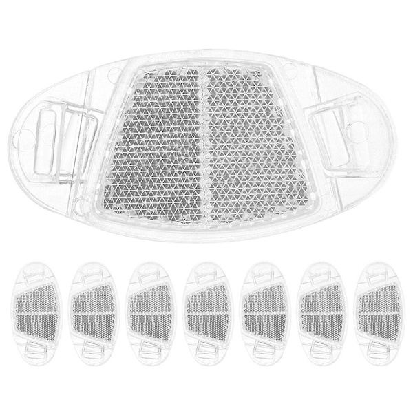 8-pakkaus turvallisuuspyörän heijastavat arkit pyörän heijastavat arkit yöturvallisuusvaroitus heijastavat arkit (7.00X3.50X0.50CM, kuten kuvassa näkyy)