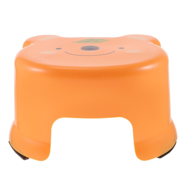 Anti-slip step stool children's bathroom stool cartoon step stool (20X20X12cm, orange)