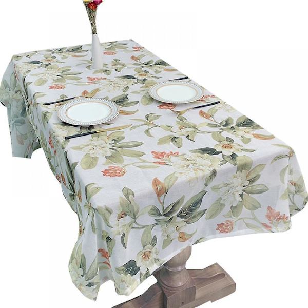 Rektangulär duk med akvarelltryck av orkidéer, tvättbar duk, sommarblommig bordsduk, fest, picknick, camping, kök, matsal