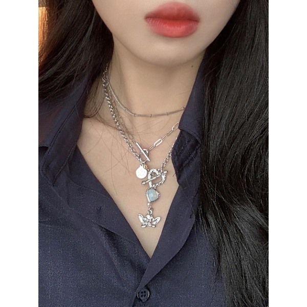 Kors ängel halsband, skyddsängel halsband 40cm