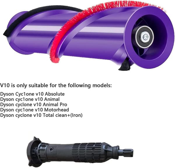 Borststång för Dyson V10, dammsugartillbehör, huvudrullborste
