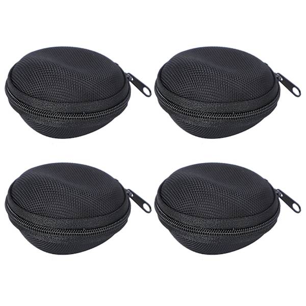 4 st dragkedjor med dragkedja Eva enkel klocklåda inuti bärbar reseur för klocka kan rymma klocka smart klocka (svart) (8,5X8,5X3,5 cm, svart)
