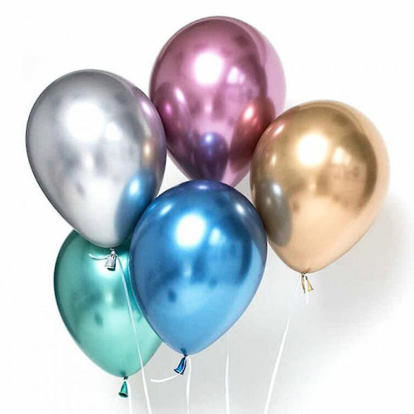 5 tum Mini Metallballonger, Mångsidiga och Långvariga 5 tum Metall Latexballonger, Perfekta för att Dekorera Fester, Bröllop och Evenemang (Blå)