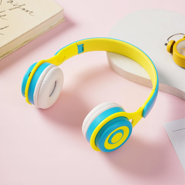 Nya Bluetooth-headset för mobiltelefon och dator, universellt hopfällbart, trådlöst Bluetooth för barn (blått)