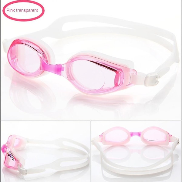Simglasögon Simglasögon Vattentäta Full Safety Glasögon Män Kvinnor Ungdom UV Anti-Dimma Simglasögon med Näsa (Rosa)
