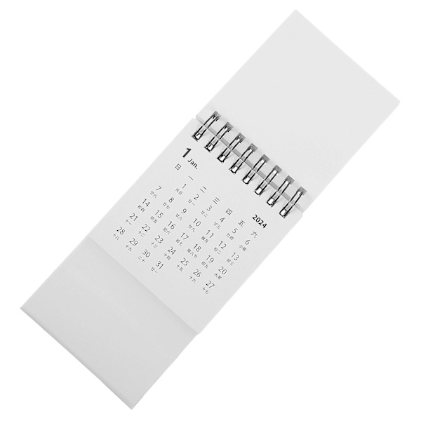 Pöytäkalenteri, kuukausittainen toimistokalenteri, pystysuora minikalenteri 2024, pöytäkalenteri, minikalenteri (9,8 x 7,5 x 7 cm, valkoinen)