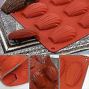 9-håls Madeleine-form, 2 st Non-stick Silikon Madeleine-formar