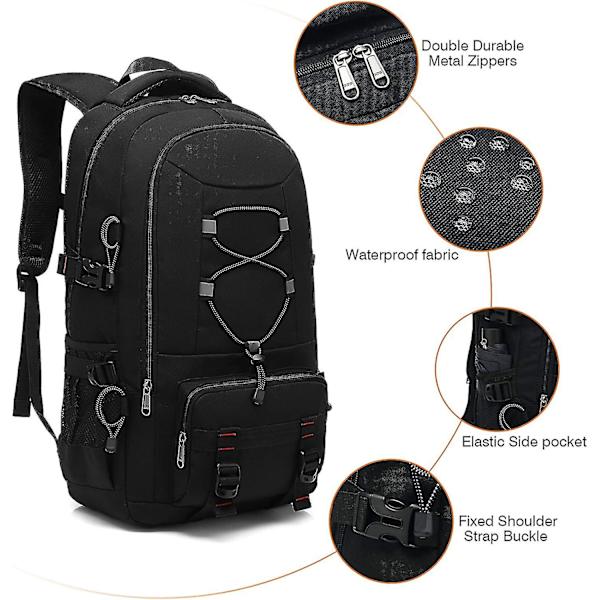 Resväska, 45l Vandring Ryggsäckar Vattenavvisande Multifunktionell Trekking Ryggsäck Resa Laptop Ryggsäck Herrar Passar 17,3 Tums Dator För Campi