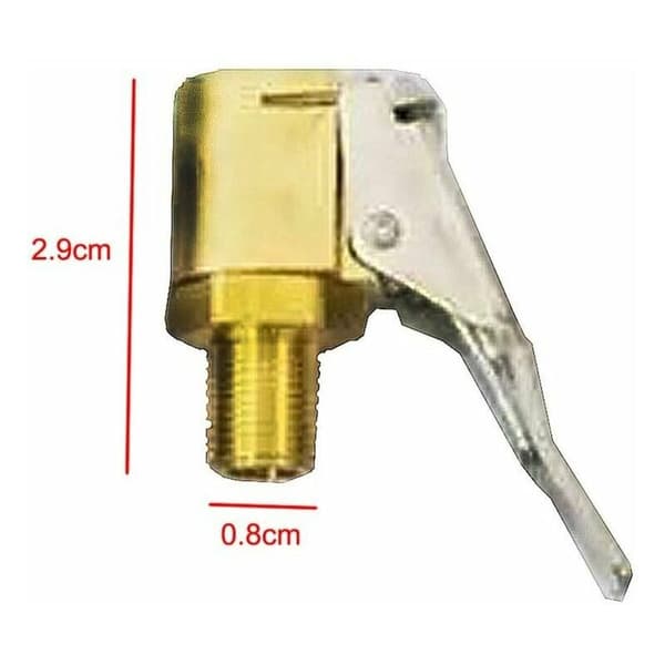 Bildäckspåfyllningsmunstycke Däckluftchuck Hjul Pump Däckventil Uppblåsningsklämma Adapter Mässingskoppling Fordon