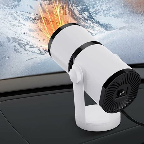Bilvärmare 12V Bildefroster Bärbar 360 Grader Roterande Värmare Vindrute Värmare Vinter Bilvärmare Avfrostning Fönster Avfuktare Avfuktare Longziming