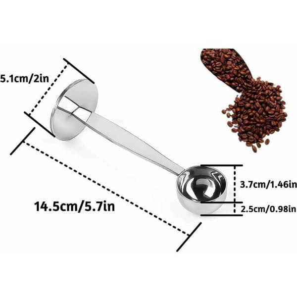 Kaffemätsked, Kaffemått, Rostfritt Stål -Silver, 14,5 cm