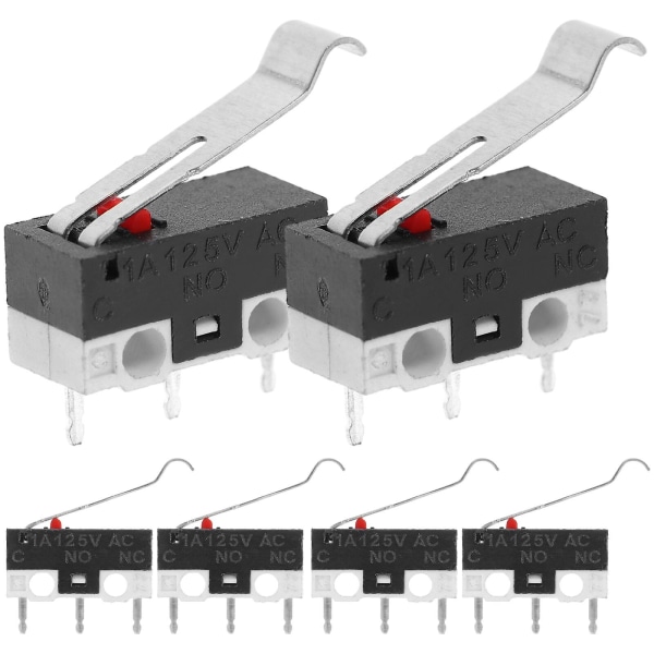 10 stk. AC 125V 2A Spdt 1no 1nc øjeblikkelig lang hængsel mikrokontakt (1,30X0,60X0,40CM, som vist på billedet)