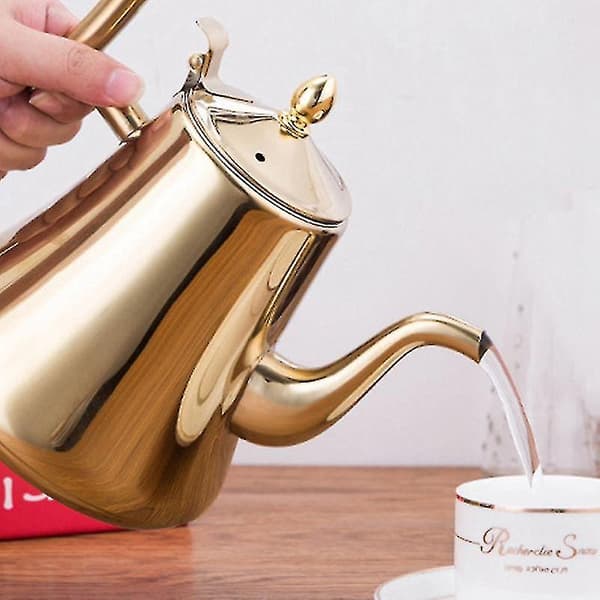 Rostfritt stål tekanna, 2l tekanna med löstagbar infuser
