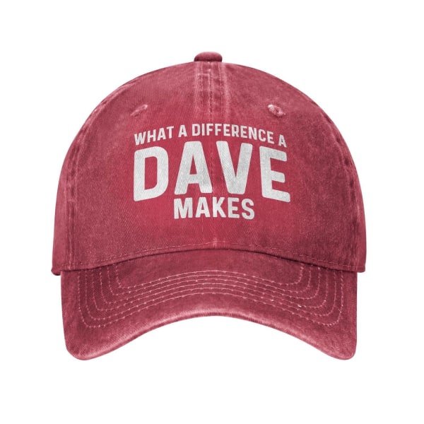 Vilken skillnad en Dave gör hatt för män Pappahatt med designhattar Cap（röd）