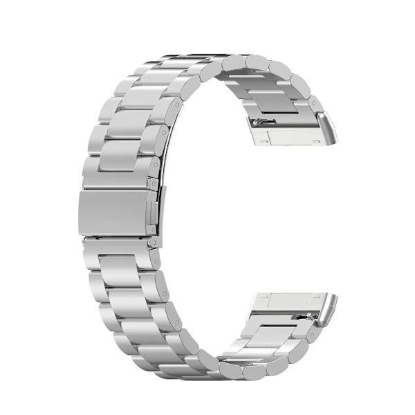 Tre pärlor i rostfritt stål armband för Fitbit versa4/sense2/versa3/sense (Silver) Silver