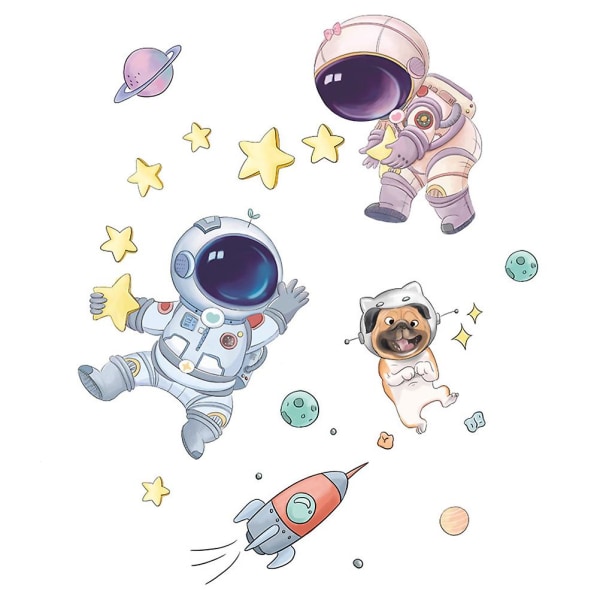 1 Set Cartoon Astronaut Wall Decor Decoration Wall