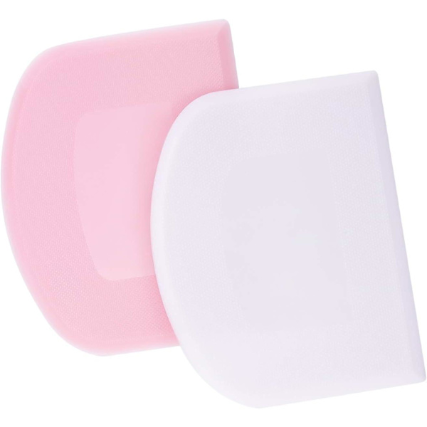 2 st 12x9,5 cm Bakhorn - Degdelare Plast Degsskrapa För Kök, Bakverk, Pannkakor