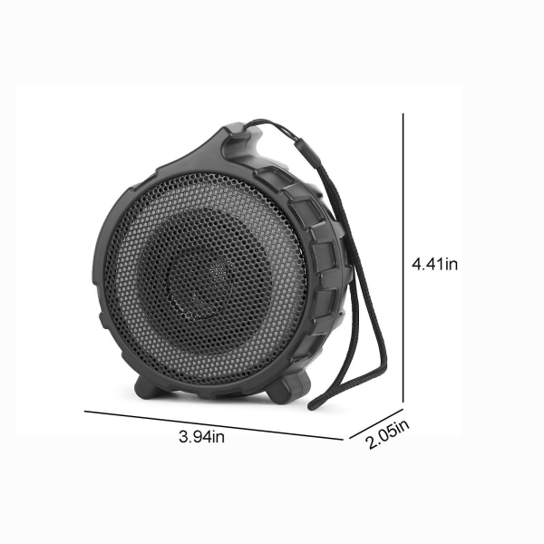 Färgglad ljus Bluetooth-högtalare utomhus bergsklättringshögtalare bärbar hängande högtalare hög effekt lång standby trådlös Bluetooth-högtalare（Svart）