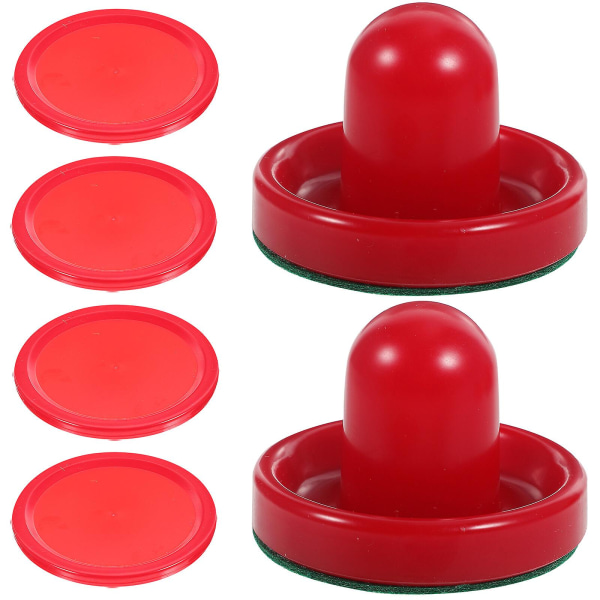 8-delad 76 mm Air Hockey Pusher-ersättningsdelar för spelbordsmålvaktshuvudsats Lufthockeyutrustningstillbehör (röd) (8-delad, röd)