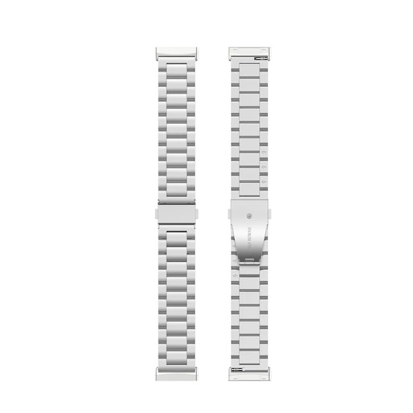 Tre pärlor i rostfritt stål armband för Fitbit versa4/sense2/versa3/sense (Silver) Silver